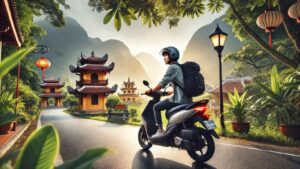 khách hàng thuê xe máy tay ga long xuyên an giang đi miếu bà châu đốc 